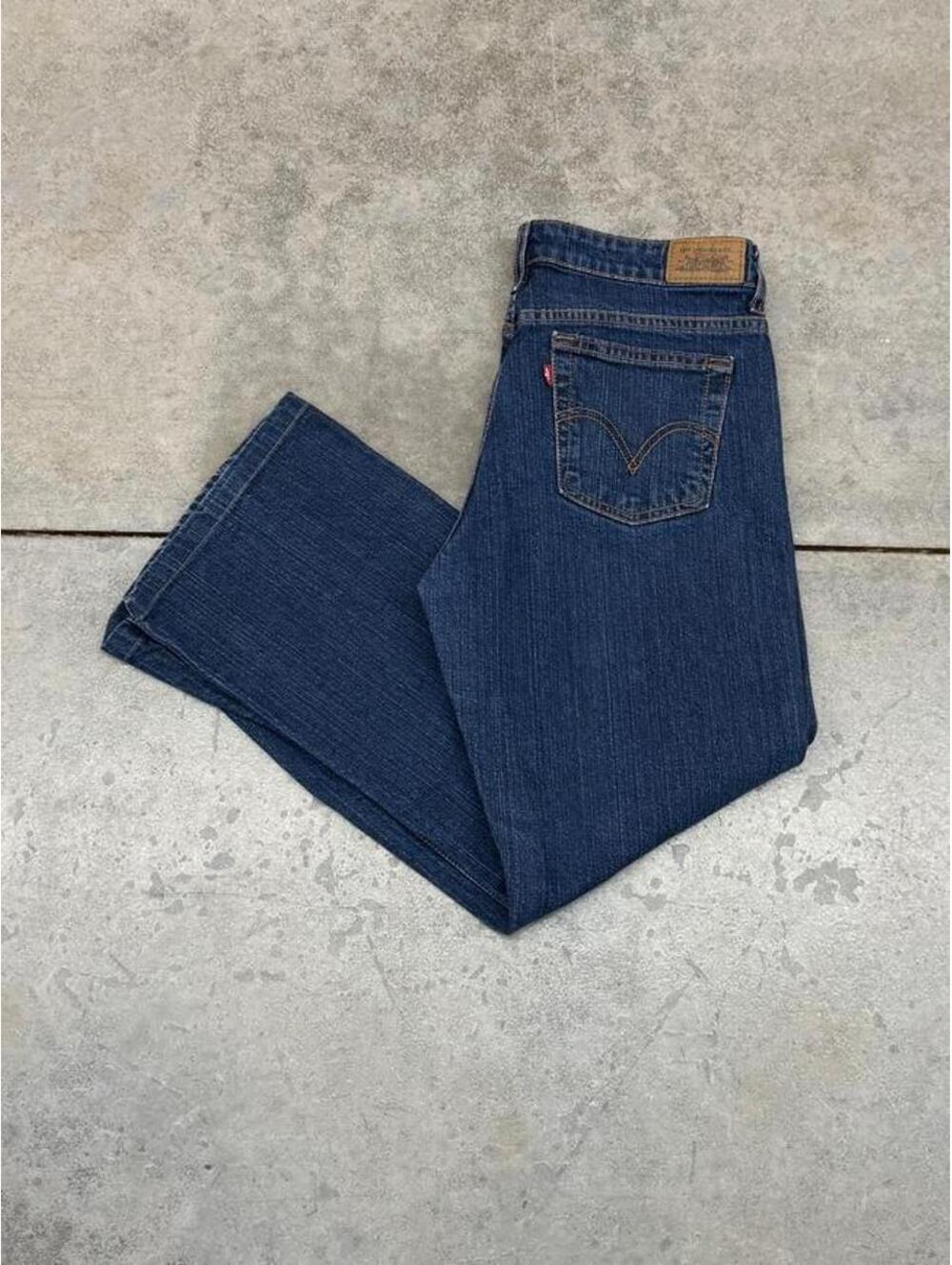 vintage levis 515 dark blue flared boot cut jeans size 12 WOMENS